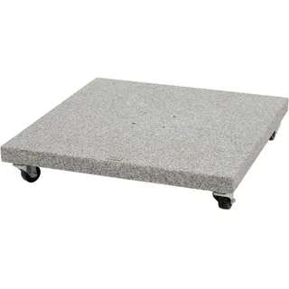 Siena Garden Ennio Granitschirmständer 90 kg mit Rollen, hellgrau gebürstet, für Ampelschirme