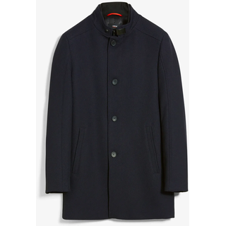 Kurzmantel CINQUE "CILIVERPOOL", Herren, Gr. 106, blau (dunkelblau), Web, Obermaterial: 68% Polyester, 30% Viskose, 2% Elasthan, slim fit, Mäntel Kurzmantel, mit Stehkragen