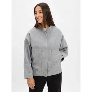 Noisy May Halston Bomberjacke - Light Grey Melange - M