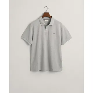 GANT Herren, Reg Emb Archive Shield Polohemd, Grey melange), XL, EU