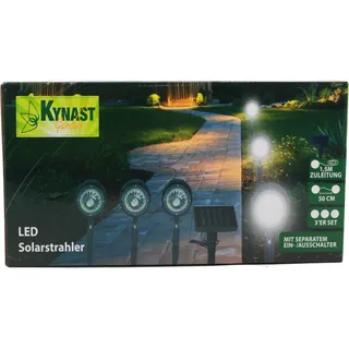 Kynast LED Solarstrahler Spotset schwarz Transparent 3teilig - Schwarz, Transparent