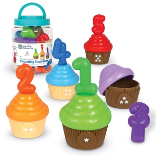 Learning Resources LER6724 Zahlen-Cupcakes, Lernspielzeug für ab 18 Monate, Kleinkind, Vorschul-Lernaktivitäten, Montessori-Spielzeug, Lern-und Bildungsspielzeug, Multi