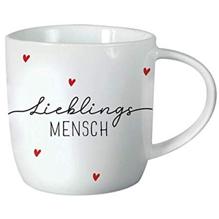 Grafik-Werkstatt Kaffee-Tasse fürs Büro | 300 ml | Porzellan Tasse zum verschenken | Lieblingsmensch, 1 Stück (1er Pack), Weiß