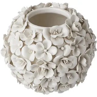 Butlers Vase Bouquet , Creme , Keramik , 17 cm , Dekoration, Vasen, Keramikvasen
