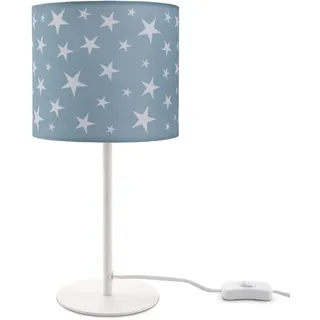 Paco Home Tischleuchte »Capri 315«, 1 flammig, Leuchtmittel E14   ohne Leuchtmittel, Kinderlampe LED Kinderzimmer, Sternen-Motiv, Deko Tischleuchte E14, weiß