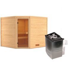 Bild Sauna Leona mit integrierter Steuerung, für 4 Personen - beige