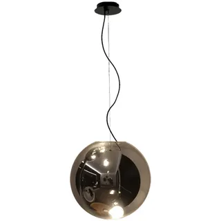 s.luce Sphere 1-flg. Ø 20 cm rund Schwarz/Glas