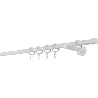MYDECO Vorhangstange Cap 1-läufig Ø 20 mm 220 cm Weiß