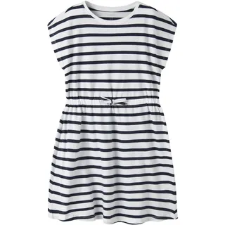 NAME IT Mädchen Nkfmie Ss Dress Noos Kleid, Dark Sapphire/Stripes:y/D Stripes, 98