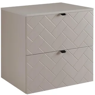 RODAN | Waschbeckunterschrank 60 cm - Beige Matt - Badezimmerschränke - Badmöbel - Waschbecken Unterschränke - Beige Arbeitsplatte - Beige