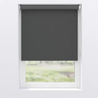 Verdunkelungsrollo , Anthrazit , Textil , 60x190 cm , Länge universell einstellbar, beliebig kürzbar , Heimtextilien, Vorhänge, Rollos, Rollos
