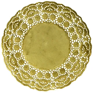 Garcia de Pou 100 Einheit rund Deckchen, 19 cm, litos Metall, Gold, 19 x 30 x 30 cm