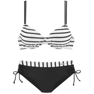 LASCANA Bügel-Bikini Damen schwarz-weiß Gr.38 Cup E