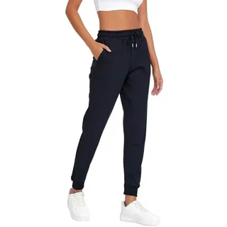 COMEOR Jogginghose Damen - Baumwolle Sporthose Lang Warme Trainingshosen, Frauen Freizeithosen, Sweatpants mit Regular Passform für Fitness, Yoga, Freizeit (Schwarz XL)