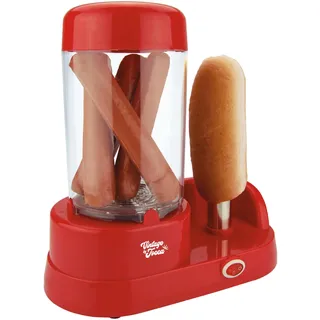 Jocca - Hot Dog Maker, 350W Leistung, Edelstahl-Stab, Platz für 6 Würstchen, Perfekt für Partys, Geschenke und schnelle Hotdogs zu Hause (Rot)