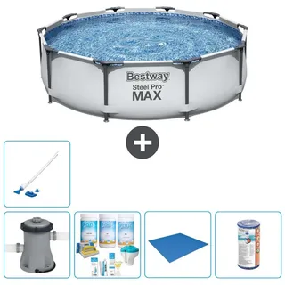Bestway Steel Pro MAX Rund - 305x76 cm - 6-teilig S22137 - Grau