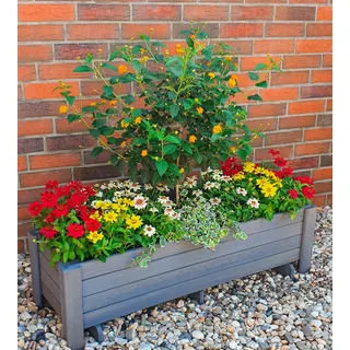 Promadino Balkonkasten Romantica 78 x 38 x 34 cm Grau