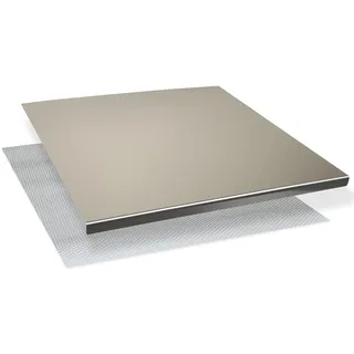 INOXLM Schneidebrett-Set Edelstahl 50 x 50 cm Weiß