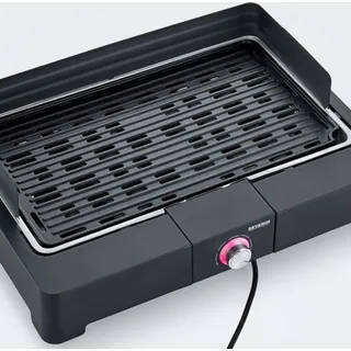 Elektrogrill SEVERIN PG8567, 44,5x26cm Grillfläche, Einstellbarer Thermostat, 2200W - Bunt