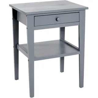 Haku-Möbel Beistelltisch grau Massivholz 46 x 60 x 35 cm