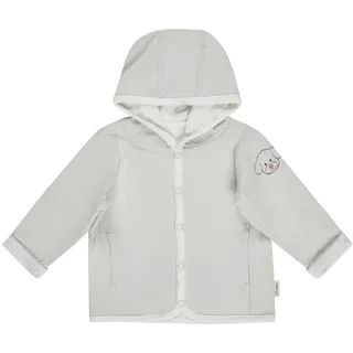 Kapuzennickijacke STERNTALER "Baby Wendejacke Pfoten", Jungen, Gr. 80, silber, Obermaterial: 95% Baumwolle CO. 5% Elasthan EL., Jacken Kapuzennickijacke