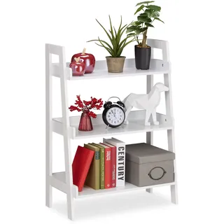Relaxdays Standregal 82,5 x 61 x 29 cm Weiß