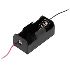 CABLEPELADO Flacher Batteriehalter, Batteriehalter D LR20 R20, inklusive 200-mm-Kabel, Gesamtspannung: 1,5 V (1,5 V pro Batterie), geeignet für 1 D-Batterien LR20 R20
