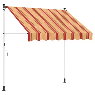 vidaXL Manuell einziehbare Markise Mehrfarbig 250 x 115 x 300 cm - Gelb