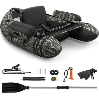 Aufblasbarer Angel-Schwimmring mit verstellbarer Rückenlehne, 135 x 109 x 54 cm