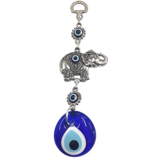 Nazar Boncuk, Boncugu, Türkisch Blau, Evil Eye, Elefant, Wandbehang, Wanddeko, Wandschmuck, Ornament Amulett Dekoration Home Decor Schutz Segen Geschenk