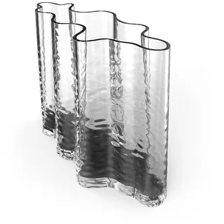 Cooee Design Gry Wide Vase 24cm Clear, Glasvase, Tulpenvase, klare Farbe