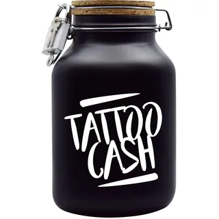 Spardose Tattoo Cash Weiss Geld Geschenk Idee Schwarz XXL