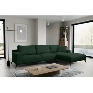 VENASI ASPEN CORD Rechts Ecksofa ohne Schlaffunktion Sofa L Form Eckcouch Couchgarnitur Couch GRÜN - Grün