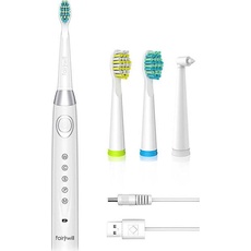 Fairywill, Elektrische Zahnbürste, Sonic toothbrush with head set 508 (White)