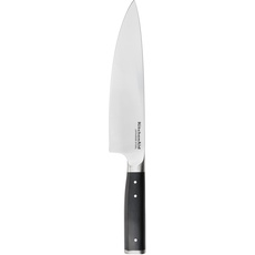 KitchenAid Gourmet Allzweck-Küchenmesser, scharfe Klinge aus hochwertigem japanischem Kohlenstoffstahl, Schwarz, 20 cm / 8 Zoll