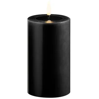 LED-Echtwachskerze mit Spiegeleffekt DecoTrend schwarz, 12.5 cm