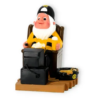Dortmund Borussia Dortmund BVB Gartenzwerg Fernsehsessel, 19 x 14,7 x 17,8 cm, Handbemalte Deko-Figur, Fan-Artikel, Gelb und Schwarz