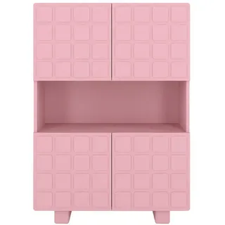 skandica CUBO HIGH Kommode 85 x 120 cm Rosa / Hellrosa