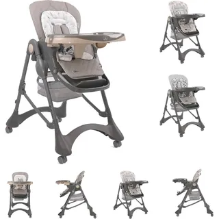 Lorelli Kinderhochstuhl Bellissimo klappbar, Räder, Korb, Liegeposition, Tablett beige - Beige