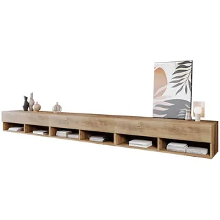 Mirjan24 A300 TV-Lowboard 300x32 cm Braun Holzwerkstoff