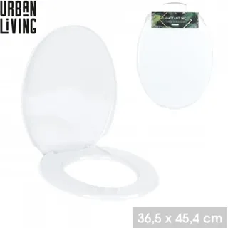 Ovaler Kunststoff Toilettensitz 36,5x45,4 cm, leicht zu reinigen, einfache Montage - Weiß