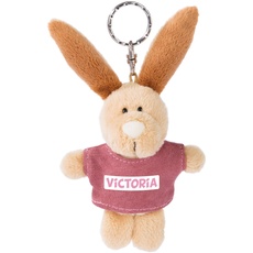 NICI 44664 Schlüsselanhänger Hase mit T-Shirt Victoria 10cm