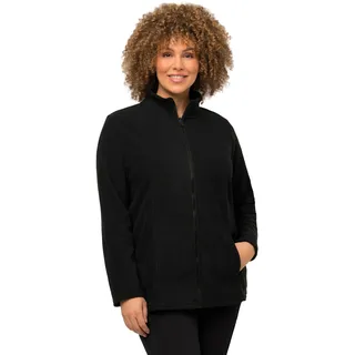 Ulla Popken Damen große Größen Übergrößen Plus Size Fleecejacke, Baukastensystem, Innenjacke, recycelt schwarz 62+ 796970100-62+
