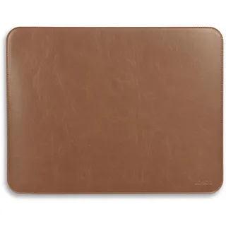 Londo Mauspad aus PU-Leder – Schreibtischunterlage für Tastatur und Maus, große Schreibtischunterlage aus Leder, 33,5 x 44 cm, Hellbraun