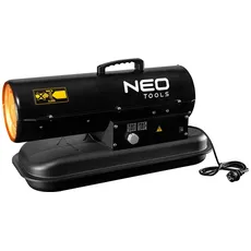 NEO TOOLS Ölheizgerät 20kW, Tank 19l, Brennstoffverbrauch 1,9l/h, Luftdurchsatz 550 m3/h, ohne Räder, tragbare Wärmequelle, mit Paraffin oder Dieselkraftstoff betrieben werden, Schutzklasse IPX4