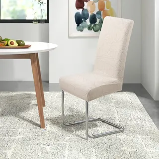 YISUN Stretch Stuhlhussen 4er Set Universal Jacquard Blätter Stuhlhusse, Elastische Hussen für Stühle, Abnehmbarer Waschbarer Stuhlbezüge für Schwingstuhl Hotel Bankett Küche Haus Hochzeit Party