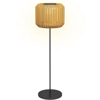 Outsunny Solarleuchte Rattan 34x130 cm inkl. Lichtsensor gelb