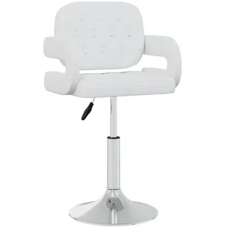 vidaXL Esszimmerstühle 4 Stk. Drehbar Weiß Kunstleder - Weiß