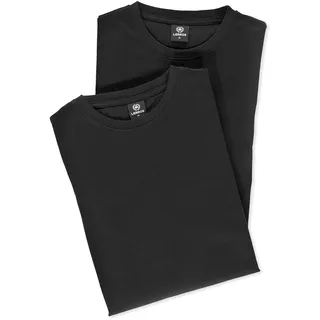 LERROS T-Shirt "Rundhals Doppelpack T-Shirt in Premium Baumwollqualität", schwarz