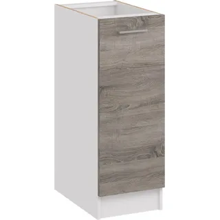 Roe Furniture | Küchenunterschrank 40 cm - DunkelSonoma - Dunkelbraun - Platzsparend und Vielseitig - Ohne Arbeitsplatte - Unterschränke Küche - D40 - Dunkelbraun